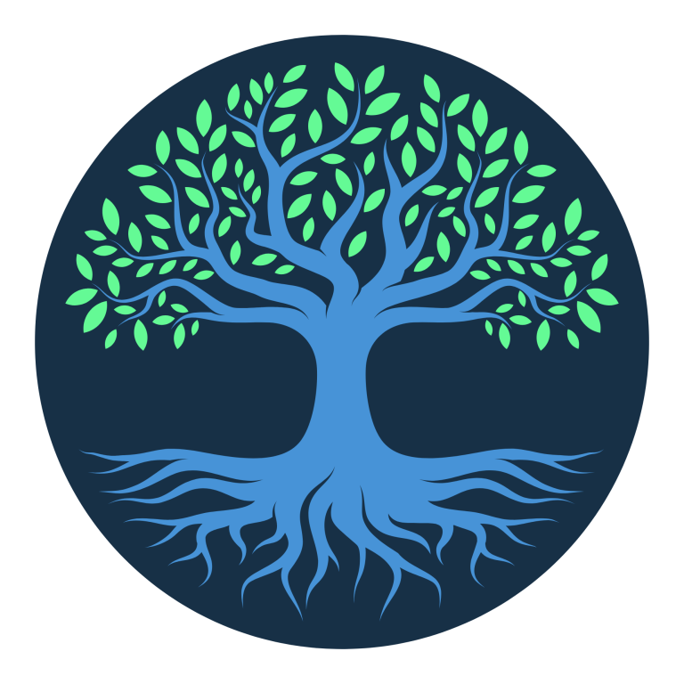 Der Marketing Checkup Logo des Marketing Checkups, bestehend aus einer Baumkrone, einem Stamm und Wurzeln.